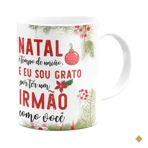 Caneca Natal Família - Feliz Natal Irmão - 325ml