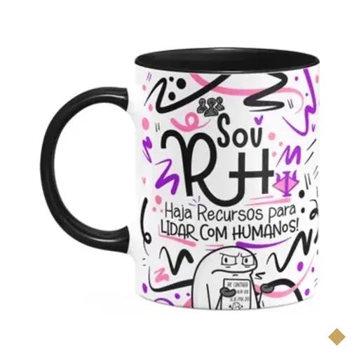 Caneca Flork Profissões - Sou Recursos Humanos - M2 B-black