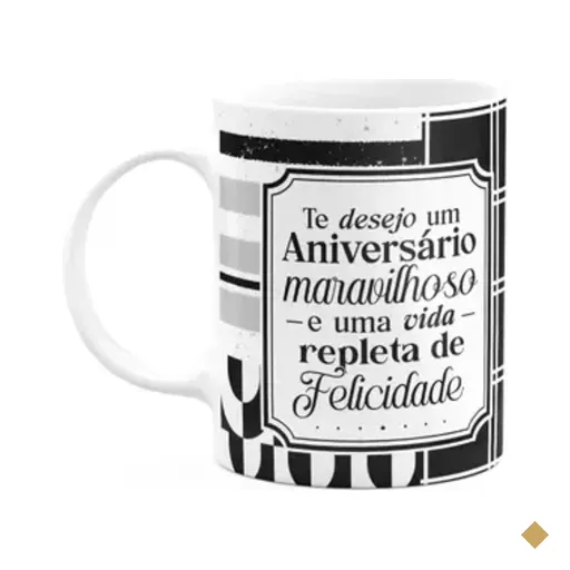 Caneca Aniversário - Vida Repleta De Felicidade