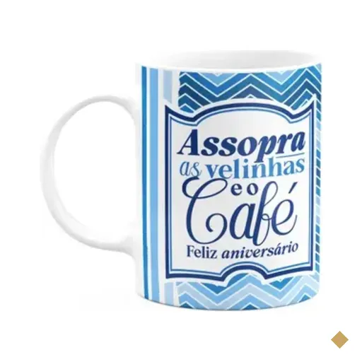 Caneca Aniversário - Assopra As Velinhas E O Café - 325ml