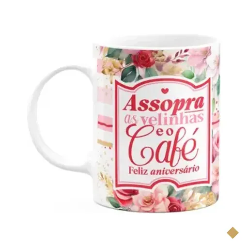 Caneca Aniversário - Assopra As Velinhas E O Café - M2