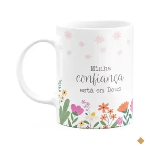 Caneca Fé - Minha Confiança Está Em Deus - 325ml