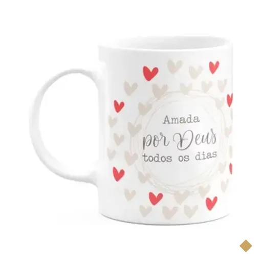 Caneca Fé - Amada Por Deus Todos Os Dias