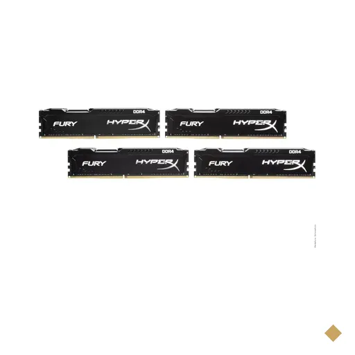 Memória HyperX Fury Black 64GB (4x16GB) DDR4 2133MHz PC4 17000 HX421C14FBK4/64