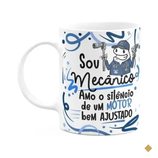 Caneca Flork Profissões - Sou Mecânico - 325ml