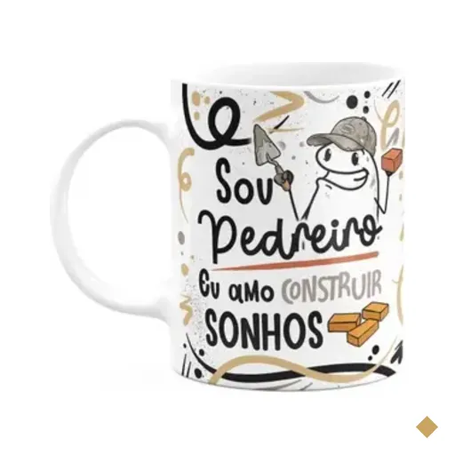 Caneca Flork Profissões - Sou Pedreiro - 325ml