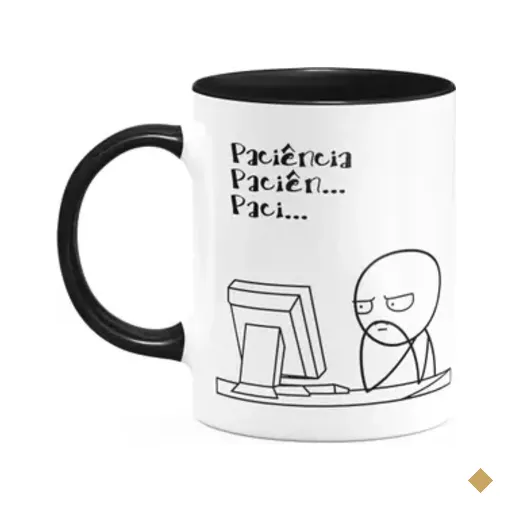 Caneca Geek Divertida - Paciência - 325ml B-black