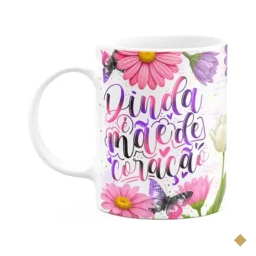 Caneca Dia Das Mães - Dinda É Mãe De Coração - 325ml