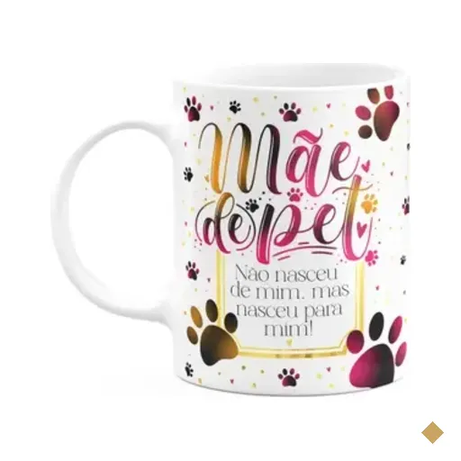 Caneca Dia Das Mães - Mãe De Pet Também É Mãe - 325ml - M1
