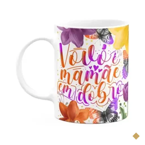 Caneca Dia Das Mães - Vovó É Mamãe Em Dobro - 325ml - M1