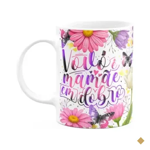 Caneca Dia Das Mães - Vovó É Mamãe Em Dobro - 325ml - M2