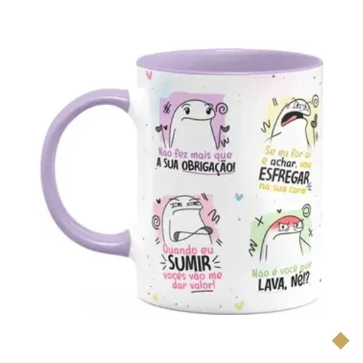 Caneca Flork Mães - Falas De Mãe! - B-lilac, 325ml