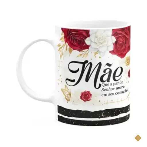 Caneca Dia Das Mães - Que A Paz More No Seu Coração - 325ml
