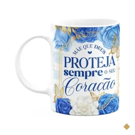 Caneca Dia Das Mães - Que Deus Proteja O Seu Coração - 325ml