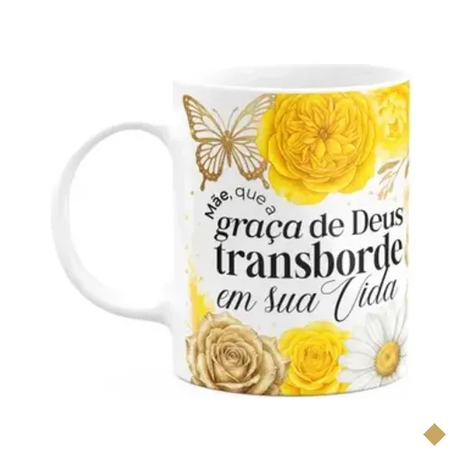 Caneca Dia Das Mães - Que A Graça De Deus Transborde - 325ml