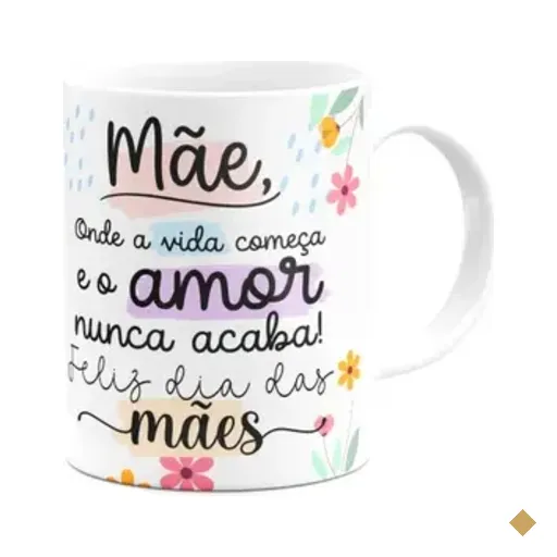 Caneca Mães, Feliz Dia! - Onde A Vida Começa  - 325ml