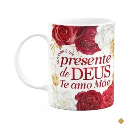 Caneca Dia Das Mães - Sua Vida É Um Presente De Deus - 325ml