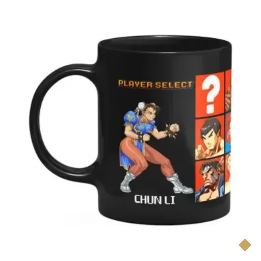 Caneca Gamer - Street Fighter Player Select Chun Li - Preta