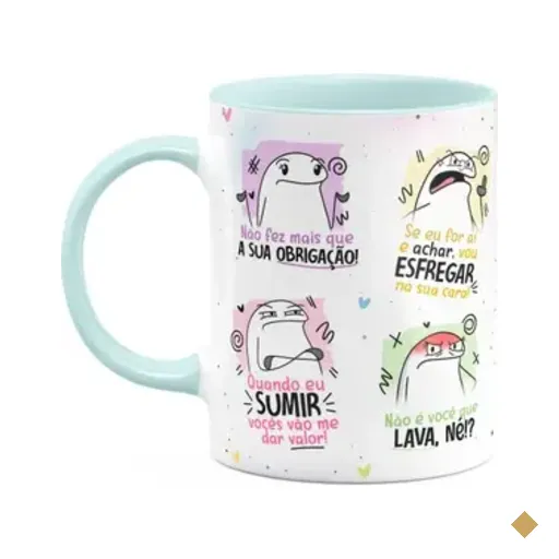 Caneca Flork Mães - Falas De Mãe! - Baby Blue - 325ml