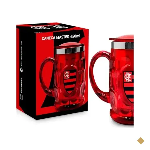 Caneca Plást. Inox Master 450ml Times - Flamengo