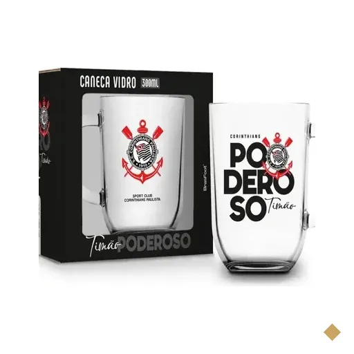 Caneca Vidro Toronto Times 300ml - Corinthians