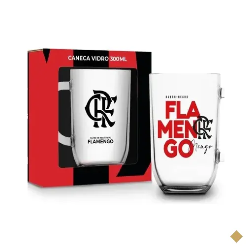 Caneca Vidro Toronto Times 300ml - Flamengo