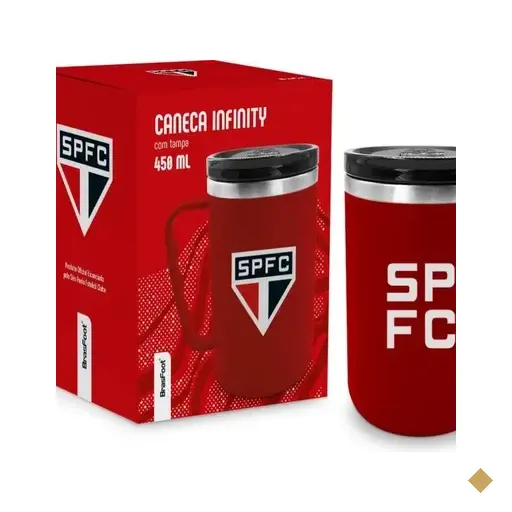 Caneca Plást. Inox Infinity 450ml Times - São Paulo