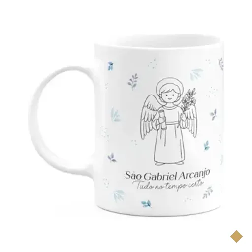 Caneca Religiosa Santinhos - São Gabriel Arcanjo - 325ml