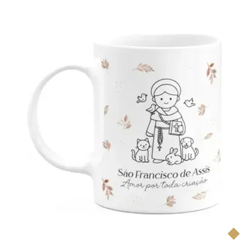 Caneca Religiosa Santinhos - São Franciso De Assis - 325ml
