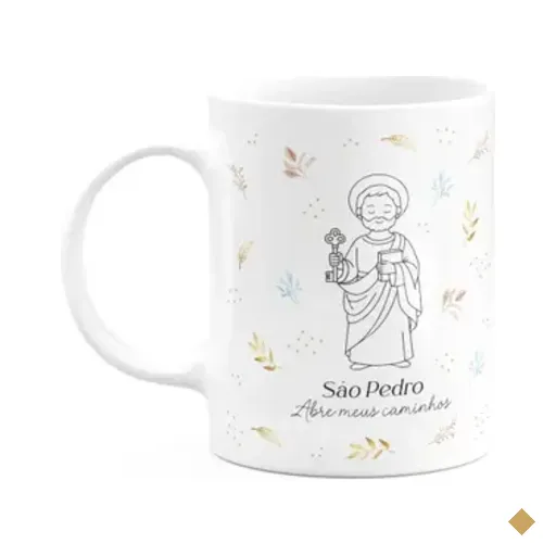 Caneca Religiosa Santinhos - São Pedro - 325ml