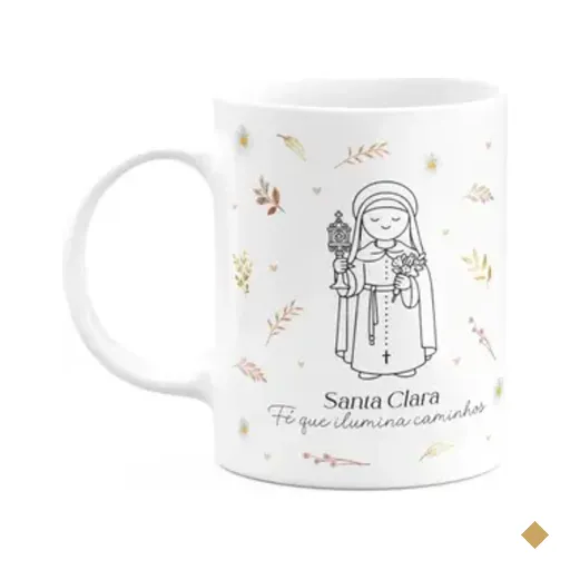 Caneca Religiosa Santinhos - Santa Clara
