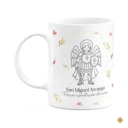 Caneca Religiosa Santinhos - São Miguel Arcanjo - 325ml