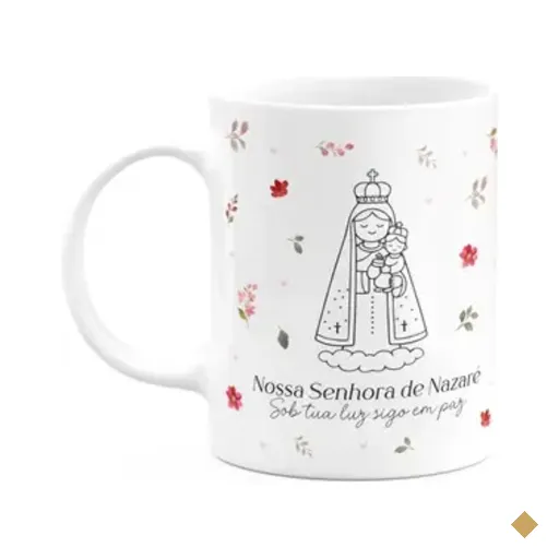 Caneca Religiosa Santinhos - Nossa Senhora De Nazaré - 325ml