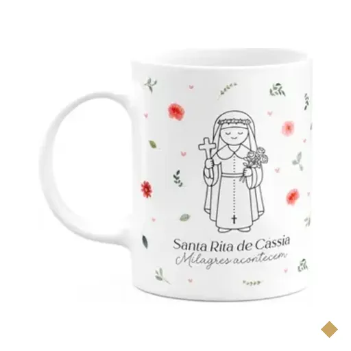 Caneca Religiosa Santinhos - Santa Rita De Cássia