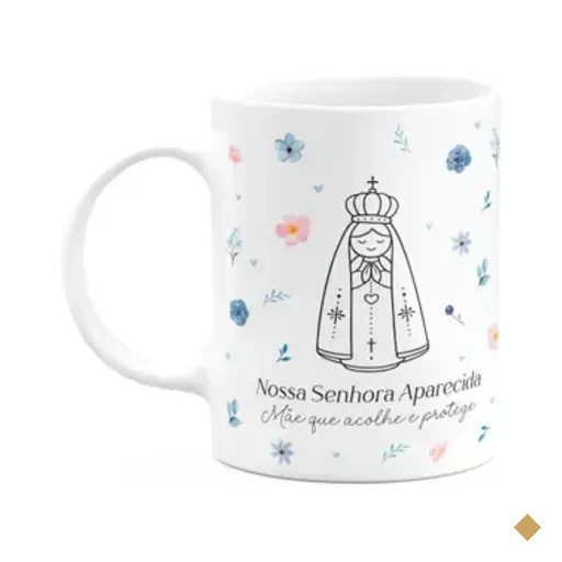 Caneca Religiosa Santinhos - Nossa Senhora Aparecida - 325ml