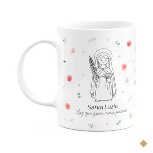 Caneca Religiosa Santinhos - Santa Luzia