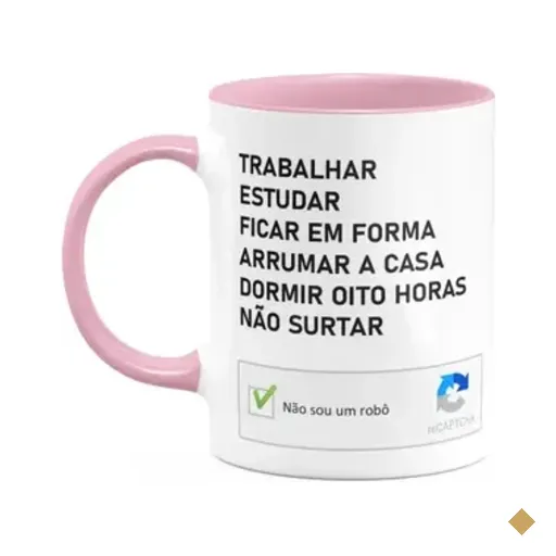 Caneca Geek Divertida - Não Sou Robô - B-pink
