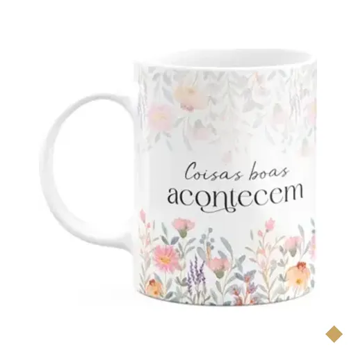 Caneca Florescer - Coisas Boas Acontecem