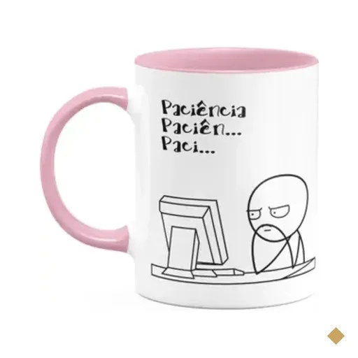 Caneca Geek Divertida  - Paciência - B-pink