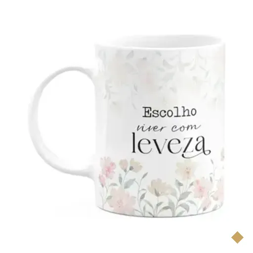 Caneca Florescer - Escolho Viver Com Leveza