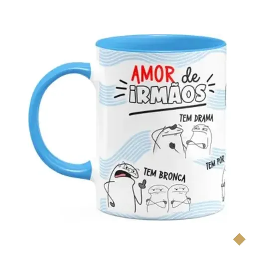 Caneca Flork Irmãos - Amor De Irmãos - B-blue