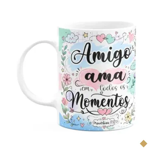 Caneca Amizade - Amigo Ama Em Todos Os Momentos - M2