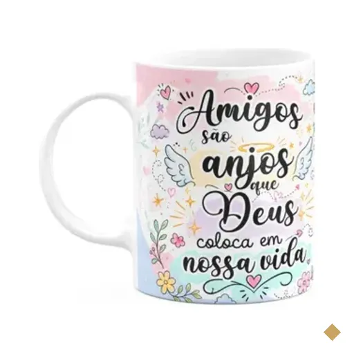 Caneca Amizade - Amigos São Anjos Em Nossa Vida - M2