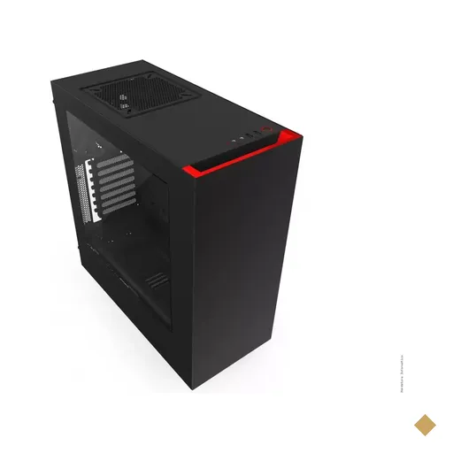 Gabinete NZXT S340 Preto com Vermelho Mid Tower