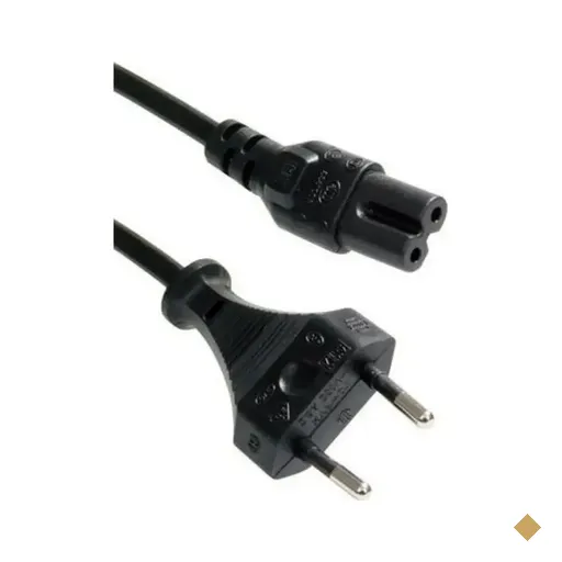 Cabo de Força Bipolar para Notebook/Impressora 1,8m, Plugue 2x0,75mm 10a - C7…