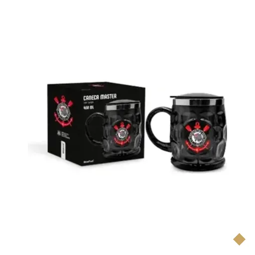 Caneca Plást. Inox Master 450ml Times - Corinthians