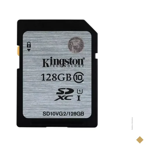 Cartão de Memória SD Card Kingston 128GB SDXC (Classe 10) UHS-I SD10VG2/128GB