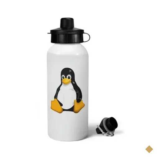 Garrafa Squeeze Mq Geek Linux - Tux Linux
