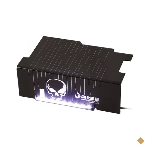 Cover PSU Rise Mode Skull LED Azul