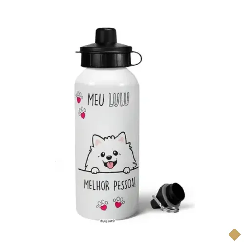 Garrafa Squeeze Mq - Meu Lulu Spitz, Melhor Pessoa! M2